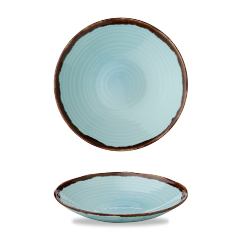 Schaal rond 25cm blauw Harvest Turquoise Dudson