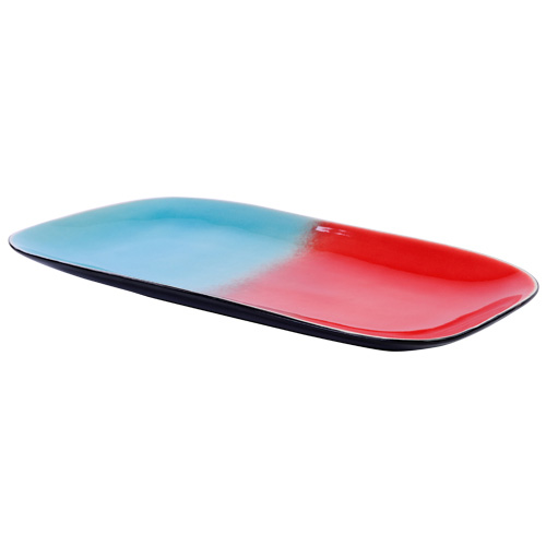 SERVEERBORD RECHTHOEKIG AFM 26X12CM SEABLUE RED GASTRO BY RON BLAAUW