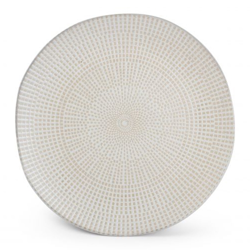 ord plat diam 27xh2cm almond mosaic f2d