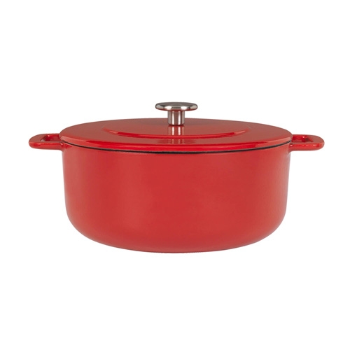 utch oven sous chef geemailleerd diam 24cm rood combekk