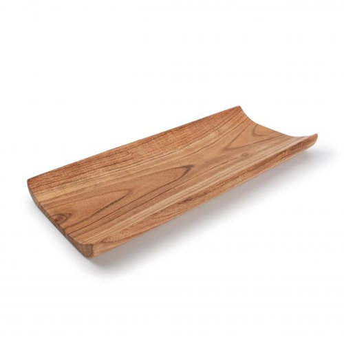 erveerplank gebogen rand rechthoekig afm 35x14cm acacia palla wood en food