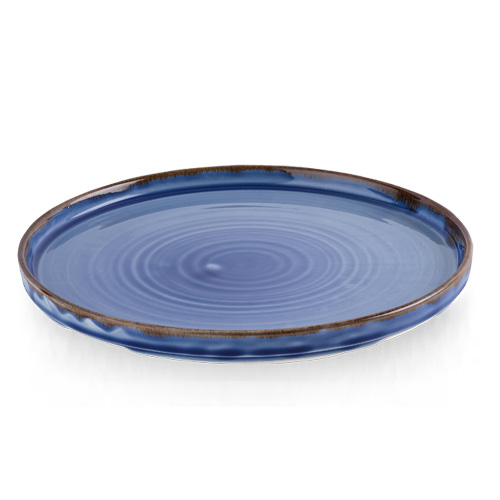 BORD PLAT OPSTAANDE RAND DIAM 26CM HARVEST INDIGO DUDSON