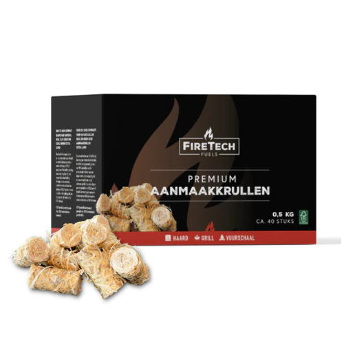 premium aanmaakkrullen ca 40 stuks ihn 500 gram firetech