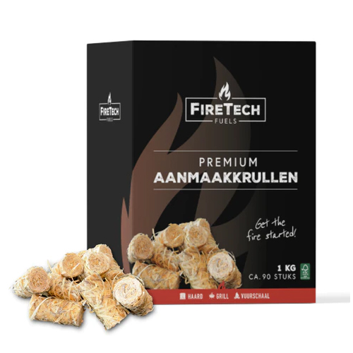 premium aanmaakkrullen ca 90 stuks ihn 1 kilo firetech