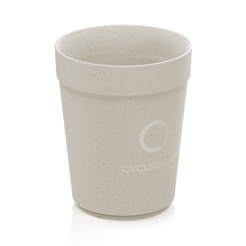 rinkbeker circulcup 300ml beige graphite polypropyleen doos a 192 stuks