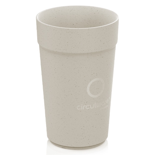 rinkbeker circulcup 400ml beige graphite polypropyleen doos a 128 stuks