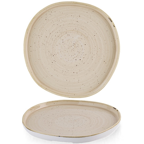 ord opstaande rand diam 26cm hgt 2cm stonecast nutmeg cream churchill