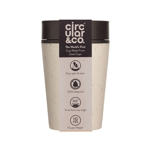 rinkbeker circular cup inh 227cl cream en cosmic black circular en co