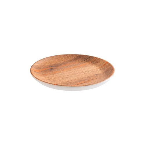 erveerschaal plat diam 15cm bruin melamine crazy wood