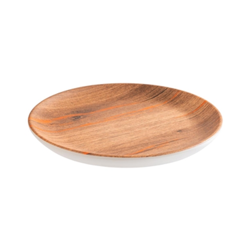 erveerschaal plat diam 20cm bruin melamine crazy wood