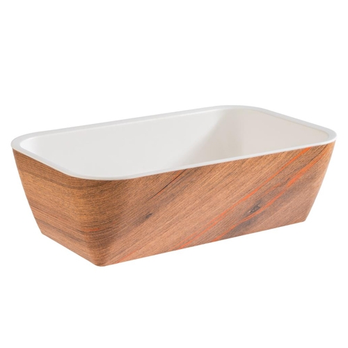 erveerschaal 1 2gn hgt 8cm bruin melamine crazy wood