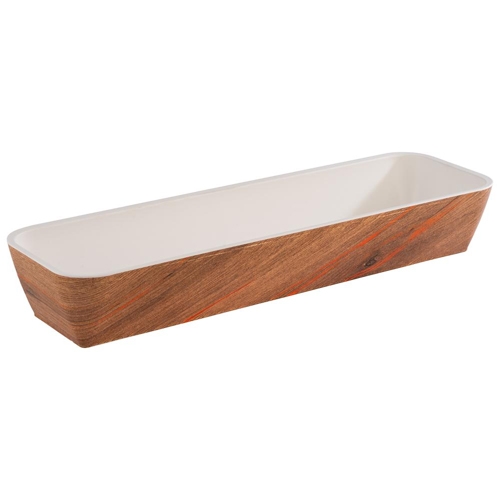 erveerschaal 2 4gn hgt 8cm bruin melamine crazy wood