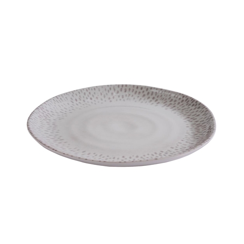 chaal plat diam 21cm hgt 2cm wit grijs melamine footmark