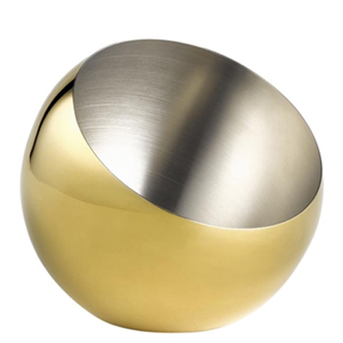 chaal kom diam 24cm hgt 21cm goud roestvrijstaal sphere