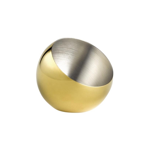 chaal kom diam 8cm hgt 7cm goud roestvrijstaal sphere set a 3 stuks