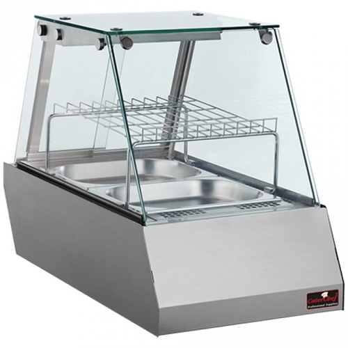 armhoudvitrine afm 775x45cm hgt 61cm 230v 1600w zilver roestvrijstaal caterchef