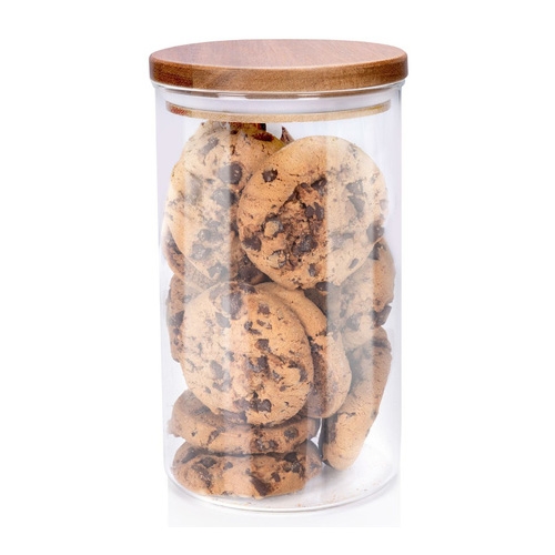 oorraadpot inh 950ml borosilicaatglas met deksel