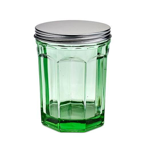 oorraadpot small inh 75cl fish en fish geperst glas kleur transparant groen serax