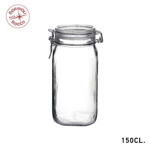 eckpot fido glas inh 150cl vierkant rocco bormioli