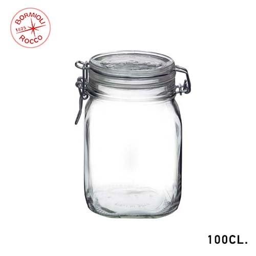 eckpot fido glas inh 1l vierkant rocco bormioli