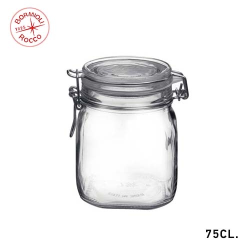 eckpot fido glas inh 75cl vierkant rocco bormioli