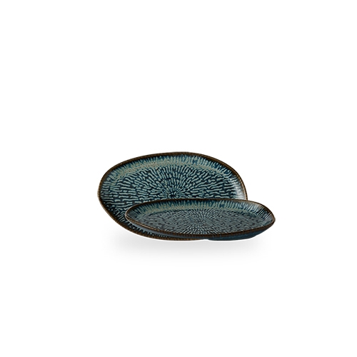 ord langwerpig afm 22x13cm envisage cascade sapphire blue churchill