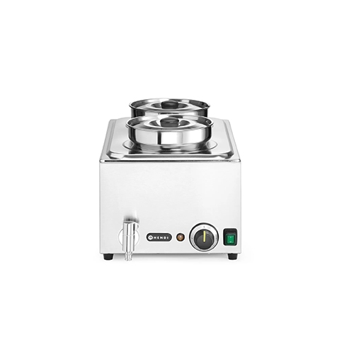 ain marie met kraan opzet 2 potten 230v 1000w hendi