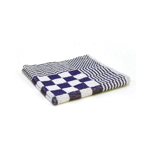 eukendoek handdoek afm 50x54cm kleur blauw katoen