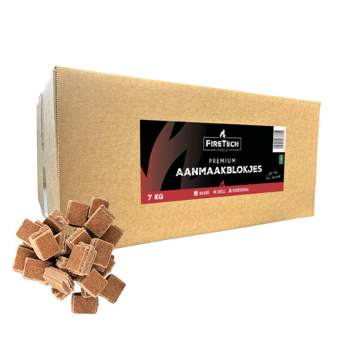 Premium aanmaakblokjes ca 1170 stuks ihn 7 kilo firetech