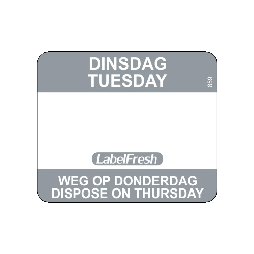 abelfresh easy 500 labels dinsdag tuesday weg op
