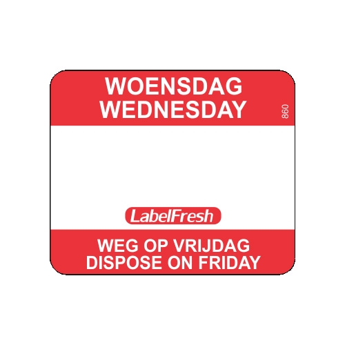 abelfresh easy 500 labels woensdag wednesday weg op