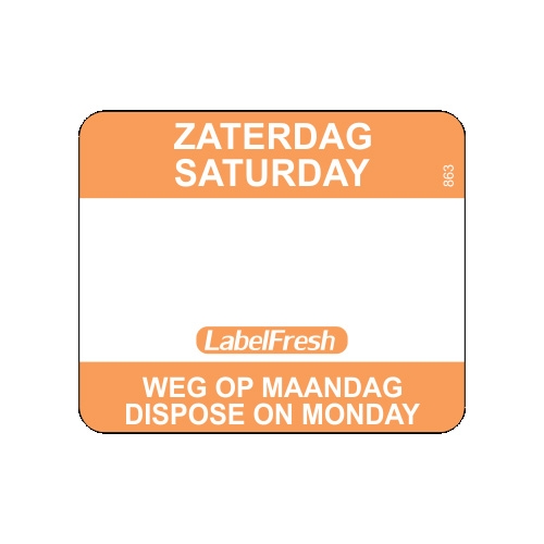 abelfresh easy 500 labels zaterdag saturday weg op