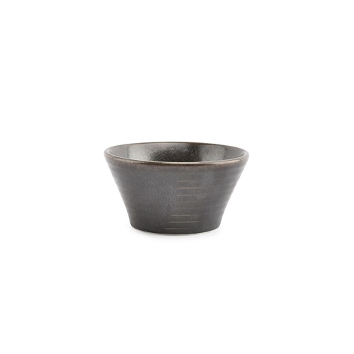 om diam 10cm hgt 5cm conisch zwart line f2d