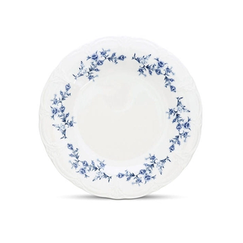 ord plat diam 27cm blauw flower retro bonbistro