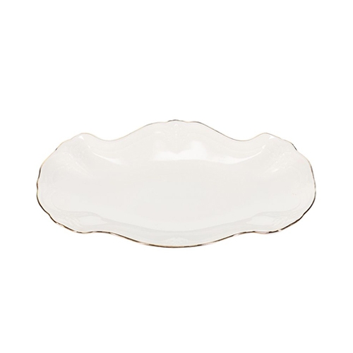 erveerschaal afm 26x16cm met gouden rand retro bonbistro