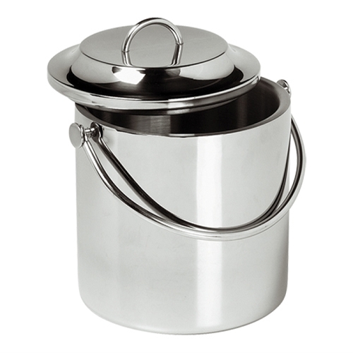 jsemmer met deksel inh 33ltr diam 18cm hgt 23cm roestvrijstaal