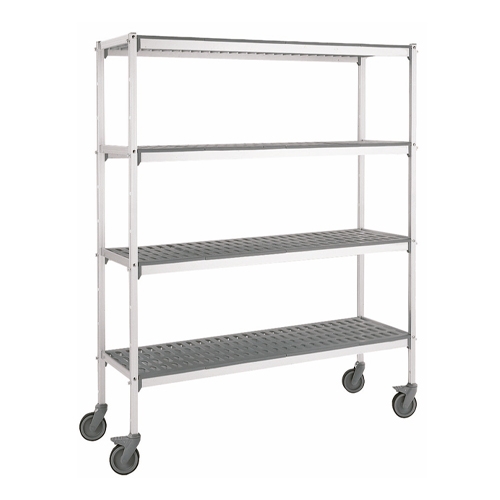 errijdbare stelling 4 schappen afm 140x50cm hg 175cm