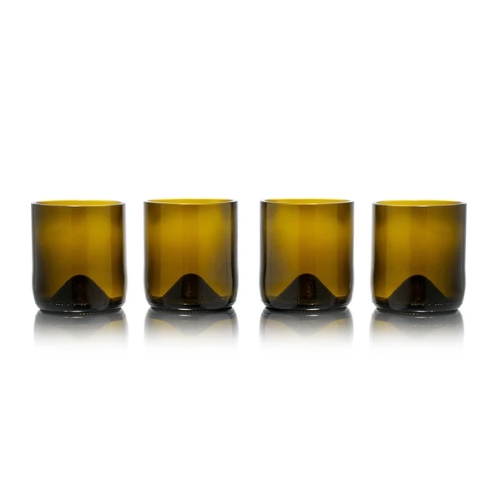 umblerglas short inh 25cl kleur olive rebottled